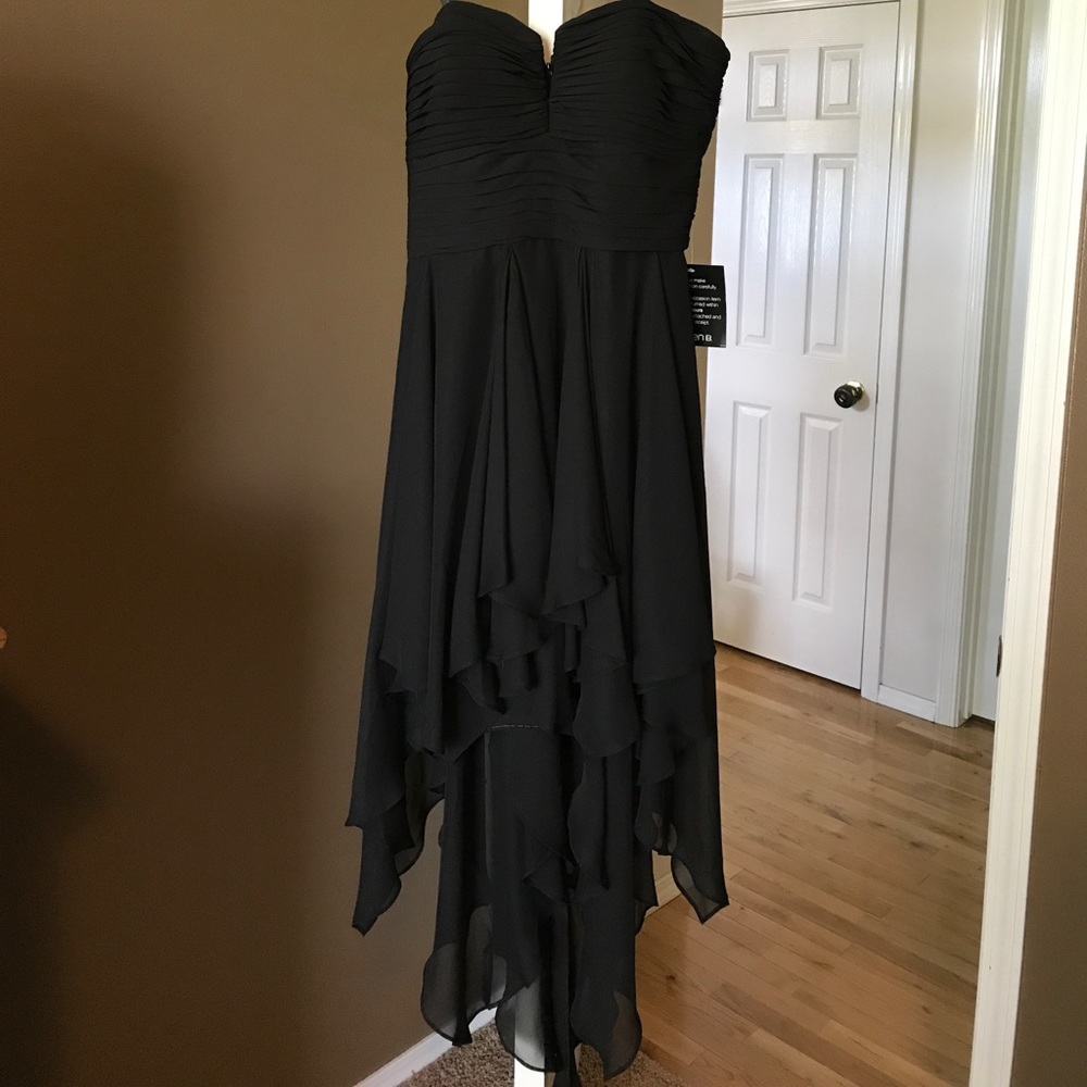 Black high-low dress