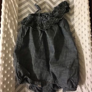 Gap baby girl denim romper