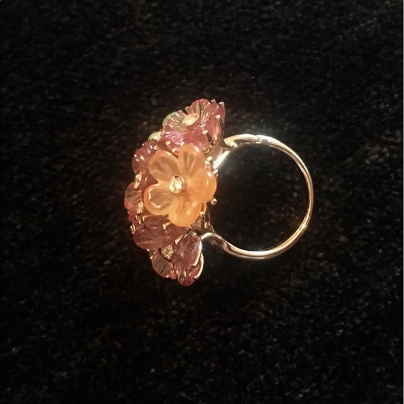 Salvatore Ferragamo 18k Anemone Bouquet Ring - Picture 2 of 7