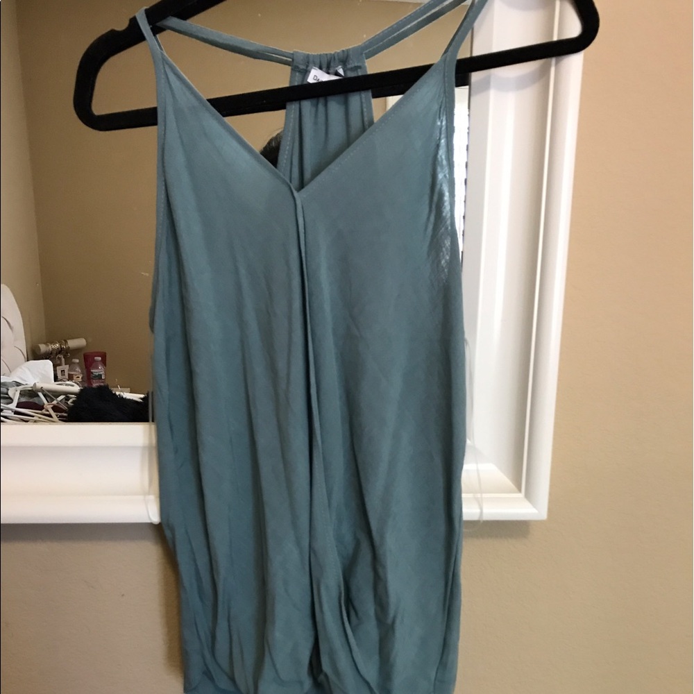Sea foam green wrap tank