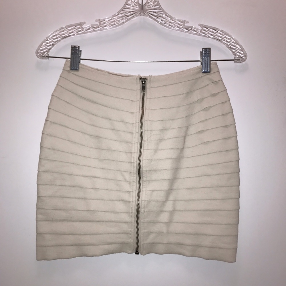 UO Silence + Noise Cream Mini Skirt