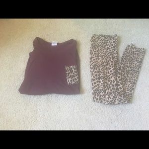 VS PINK shirt & legging set