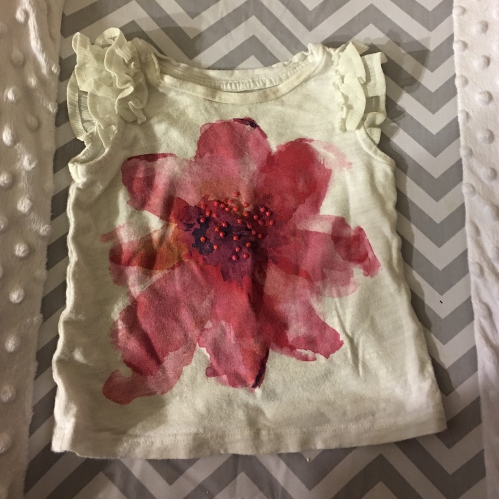 Baby gap blouse with flower print on front