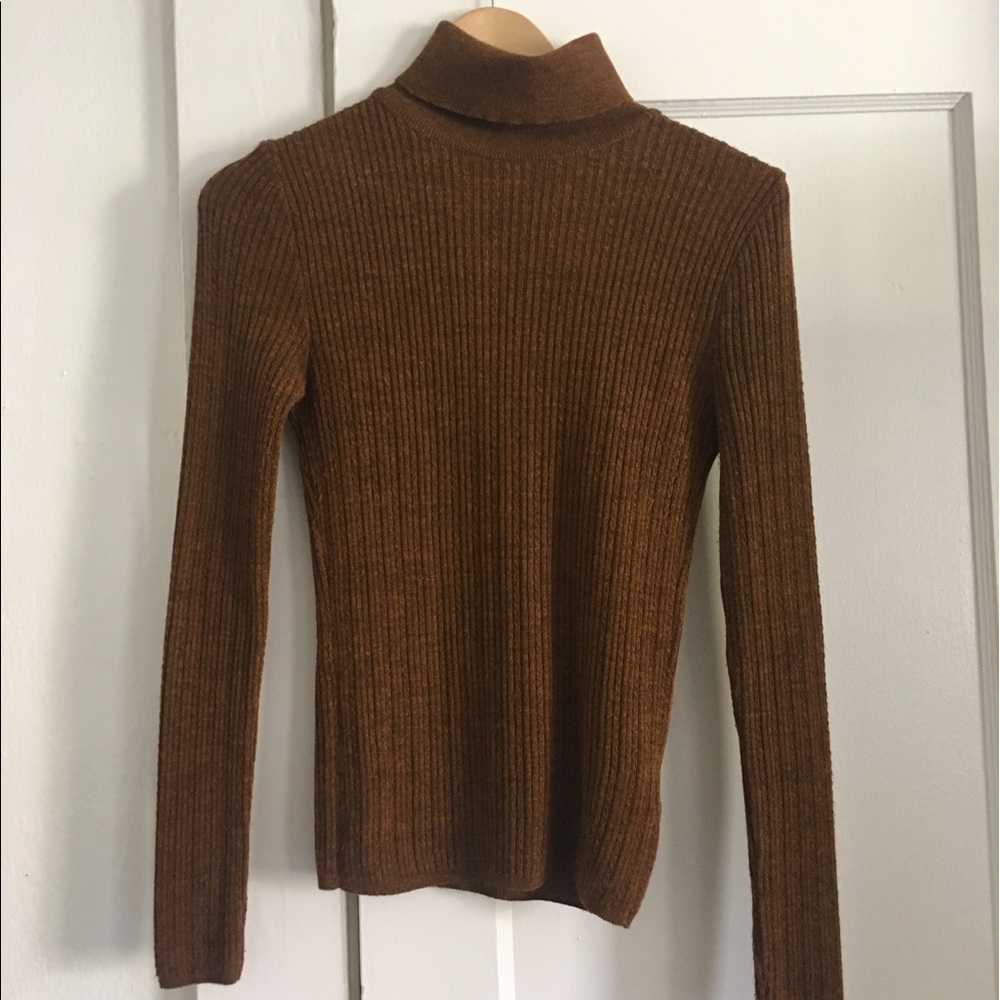 Topshop Orangish Brown Turtleneck