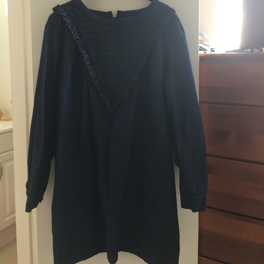 Bib denim dress.