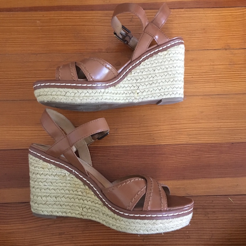 Franco Sarto brown wedges - size 8