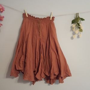 Drawstring waist skirt
