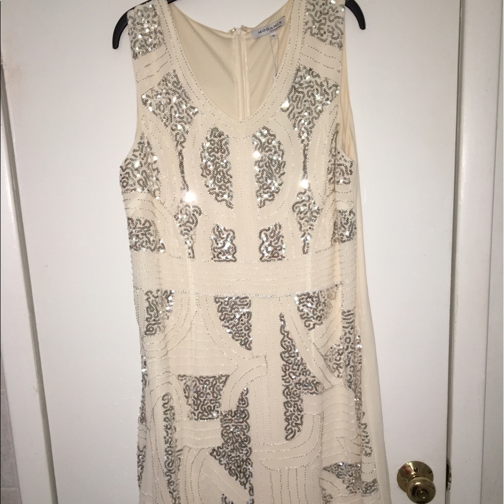 Beautiful cream cocktail dress