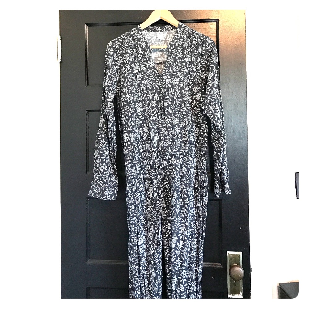 Grey and white jumpsuit