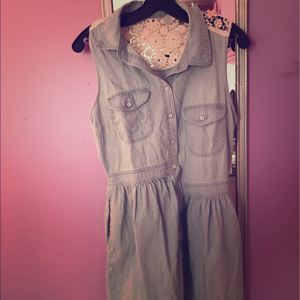 Denim Button Up Dress
