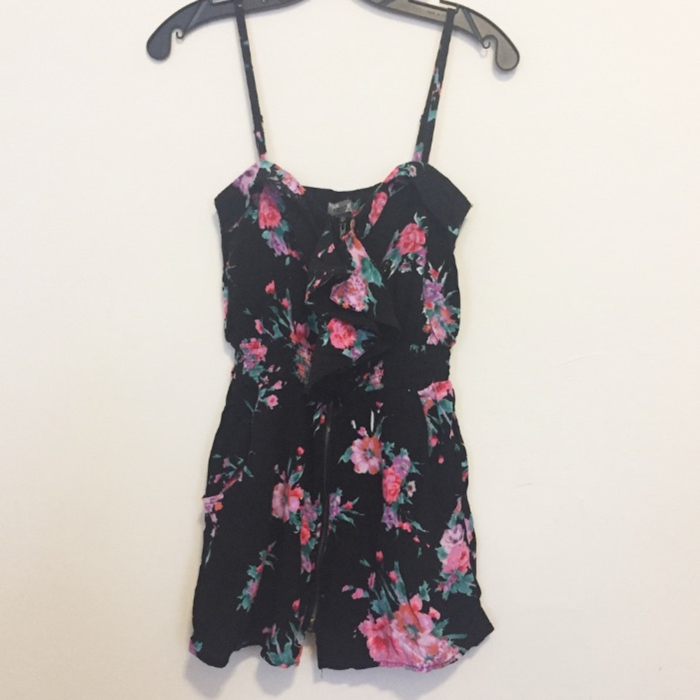 Anthropologie Romper Style Floral Mini Dress