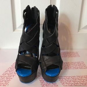 Fierce blue and black shoes