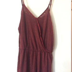 Maroon Urban Outfitters lounge romper