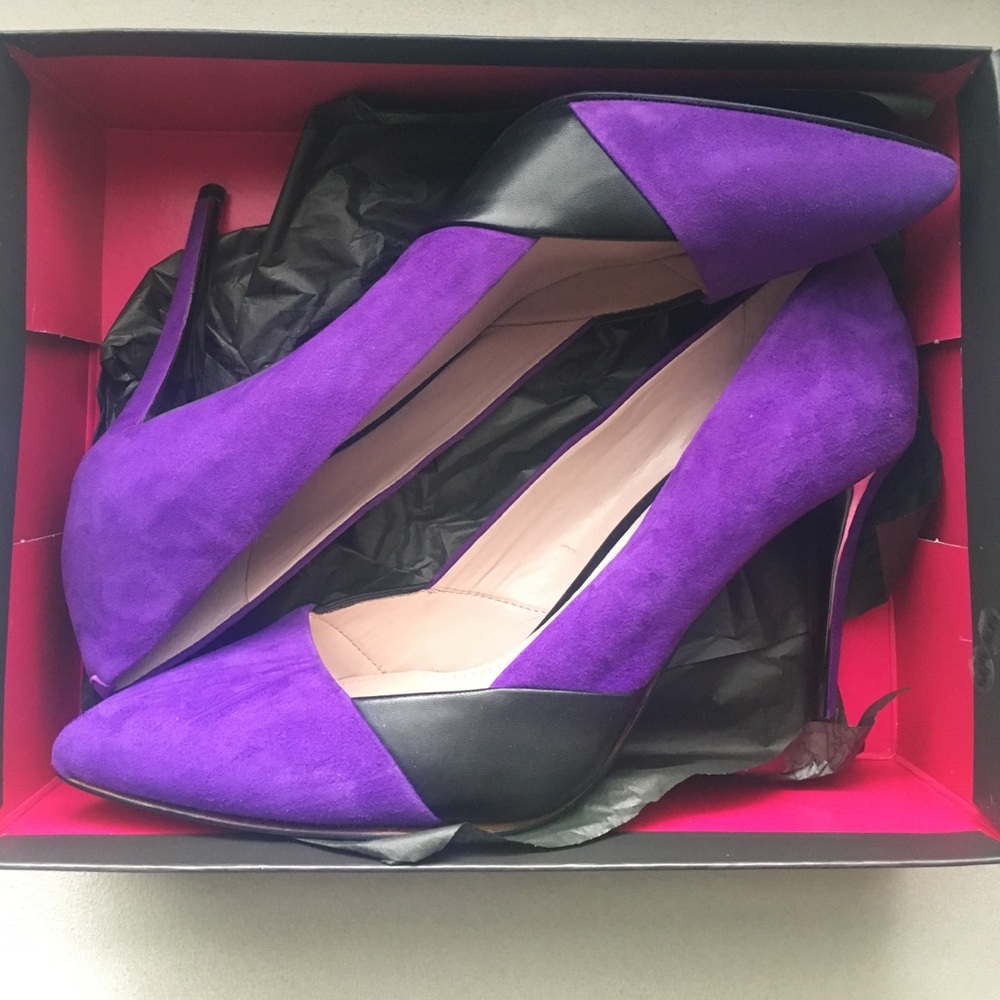 Vince Camuto suede and leather heels