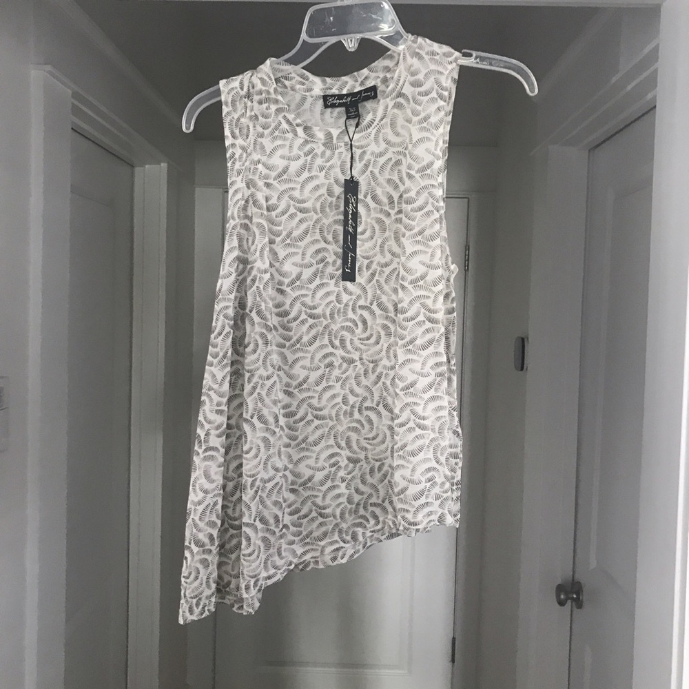 NWT Elizabeth & James Vinnie Asymmetrical Top XS - Picture 3 of 4