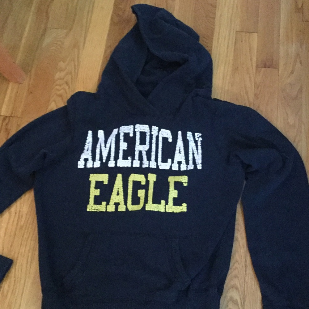 Navy American eagle sweatshirt bracelet