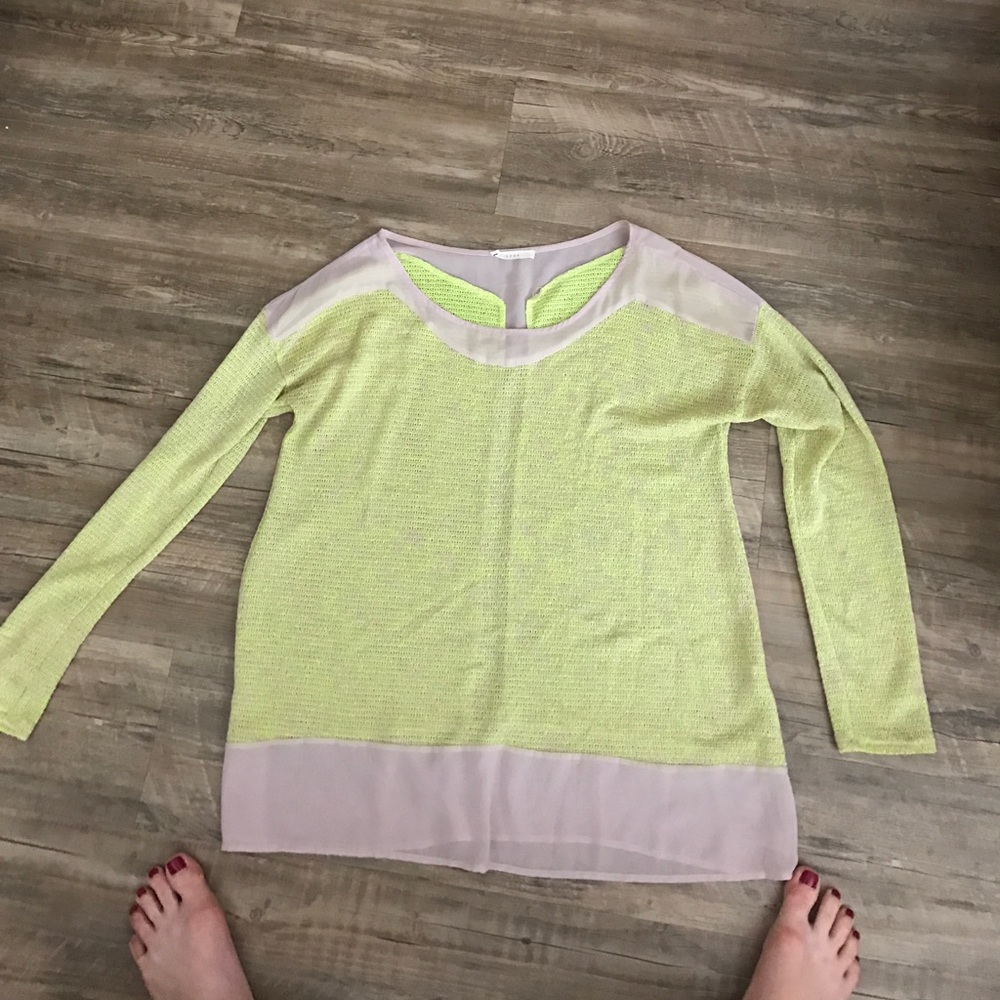 yellow/tan multicolor sweater, size M!