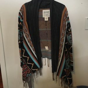 "Tribal" themed cardigan