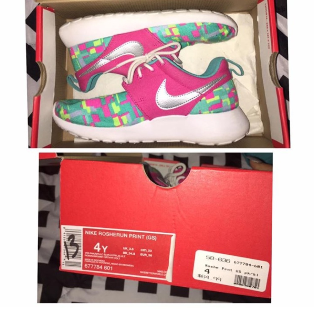 NIKE ROSCHE RUN PRINT - SZ 4Y ; OFFER🗣