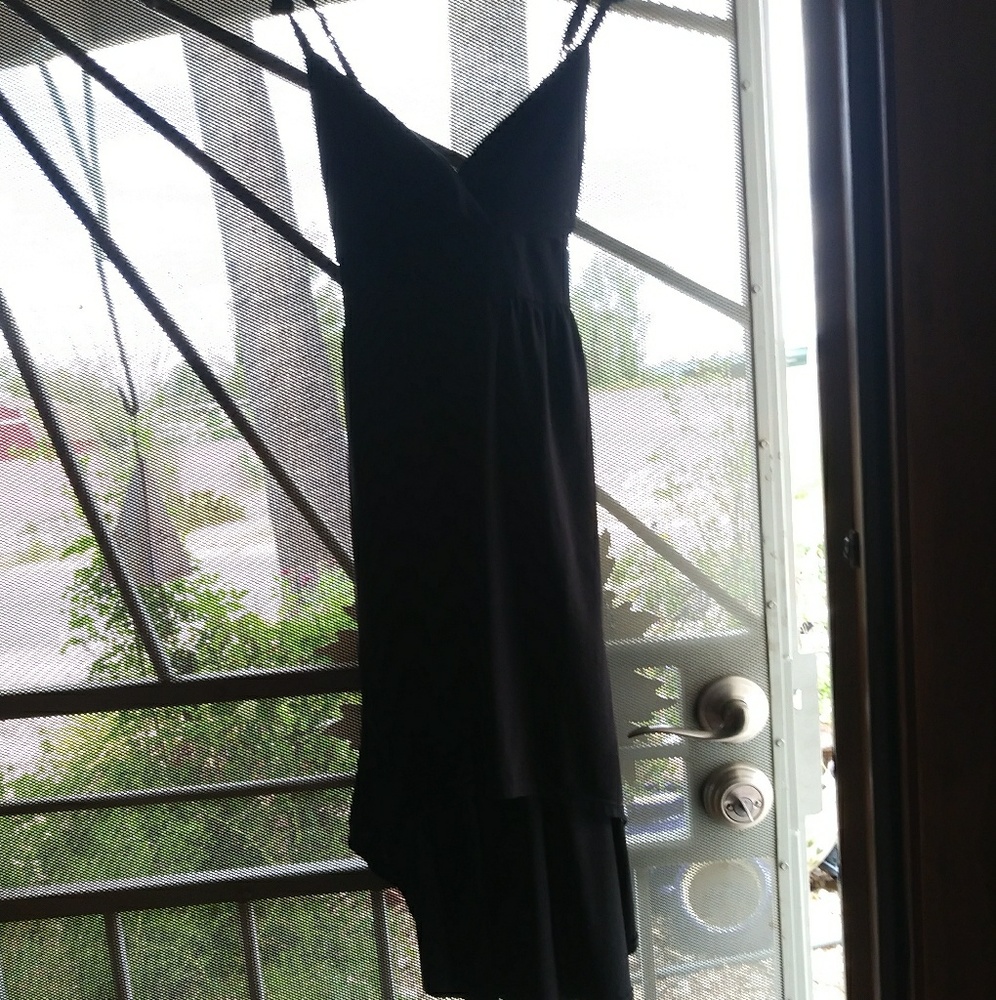 Black spaghetti strap dress