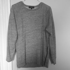 J. Crew comfy long sleeve tunic w/side zippers. S.