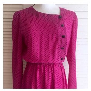 Vintage 80's Secretary Dress, Lightweight, Pink Vintage 80's Secretary Dress, Lightweight, Pink