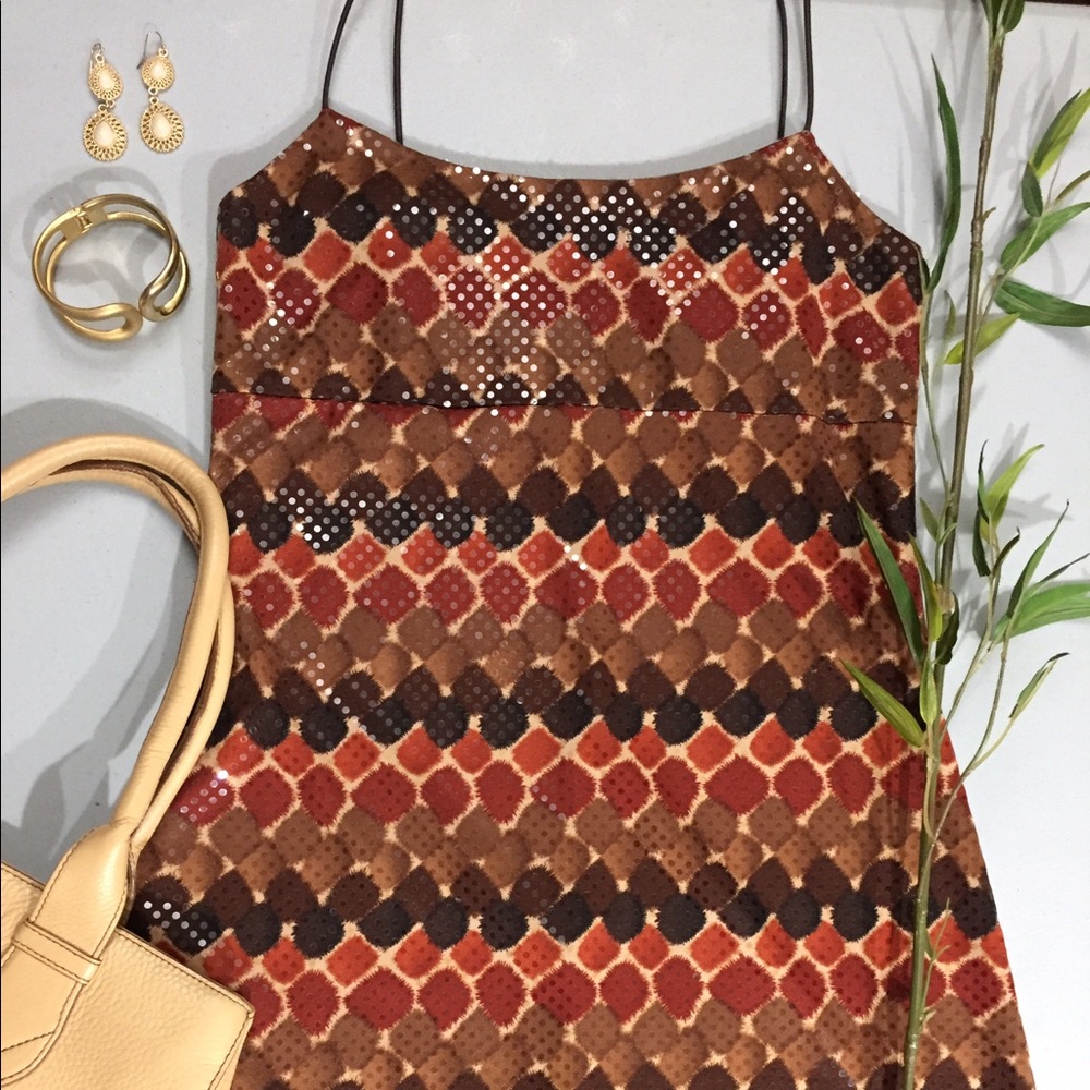 Sequin spaghetti strap dress