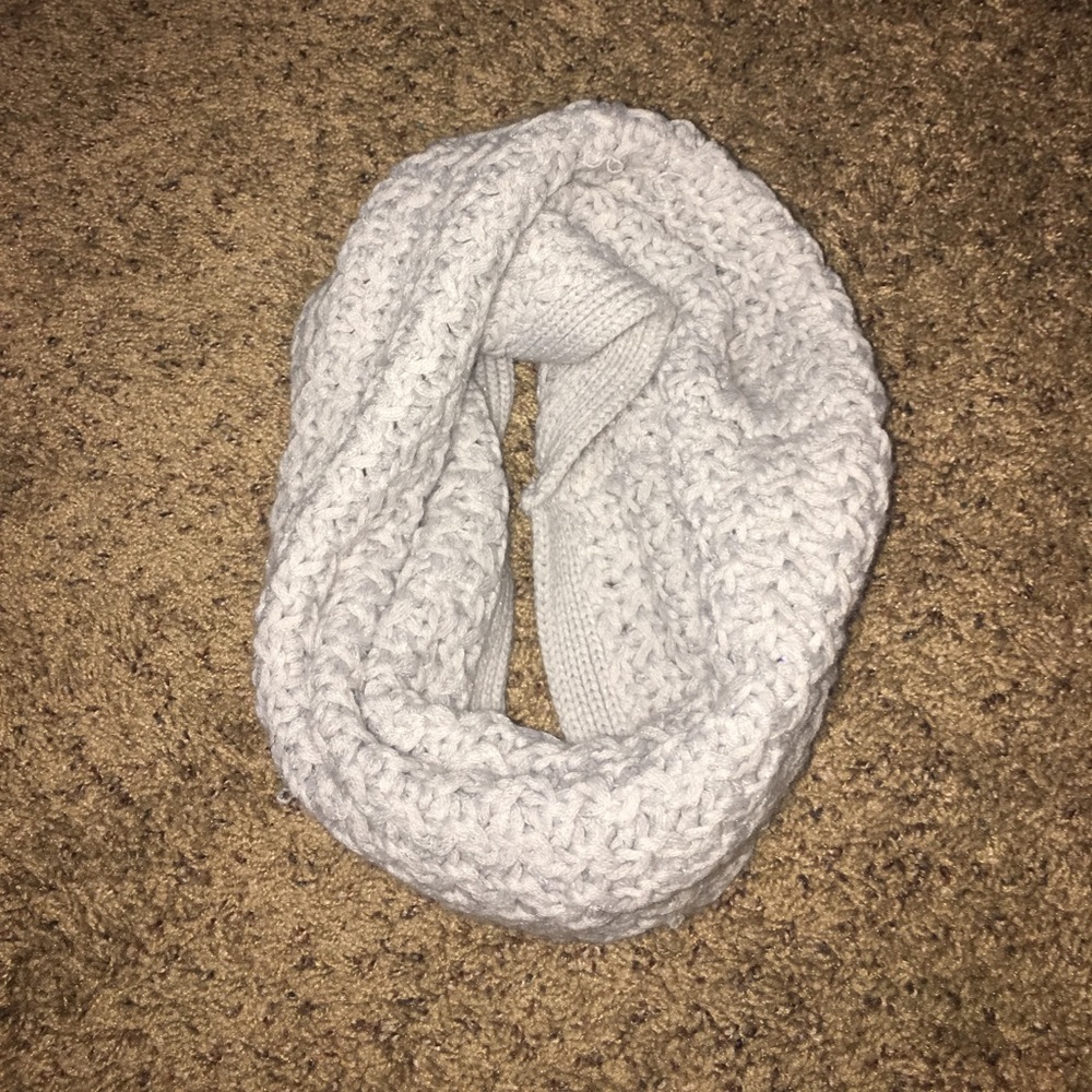 Loft grey glittery loop scarf