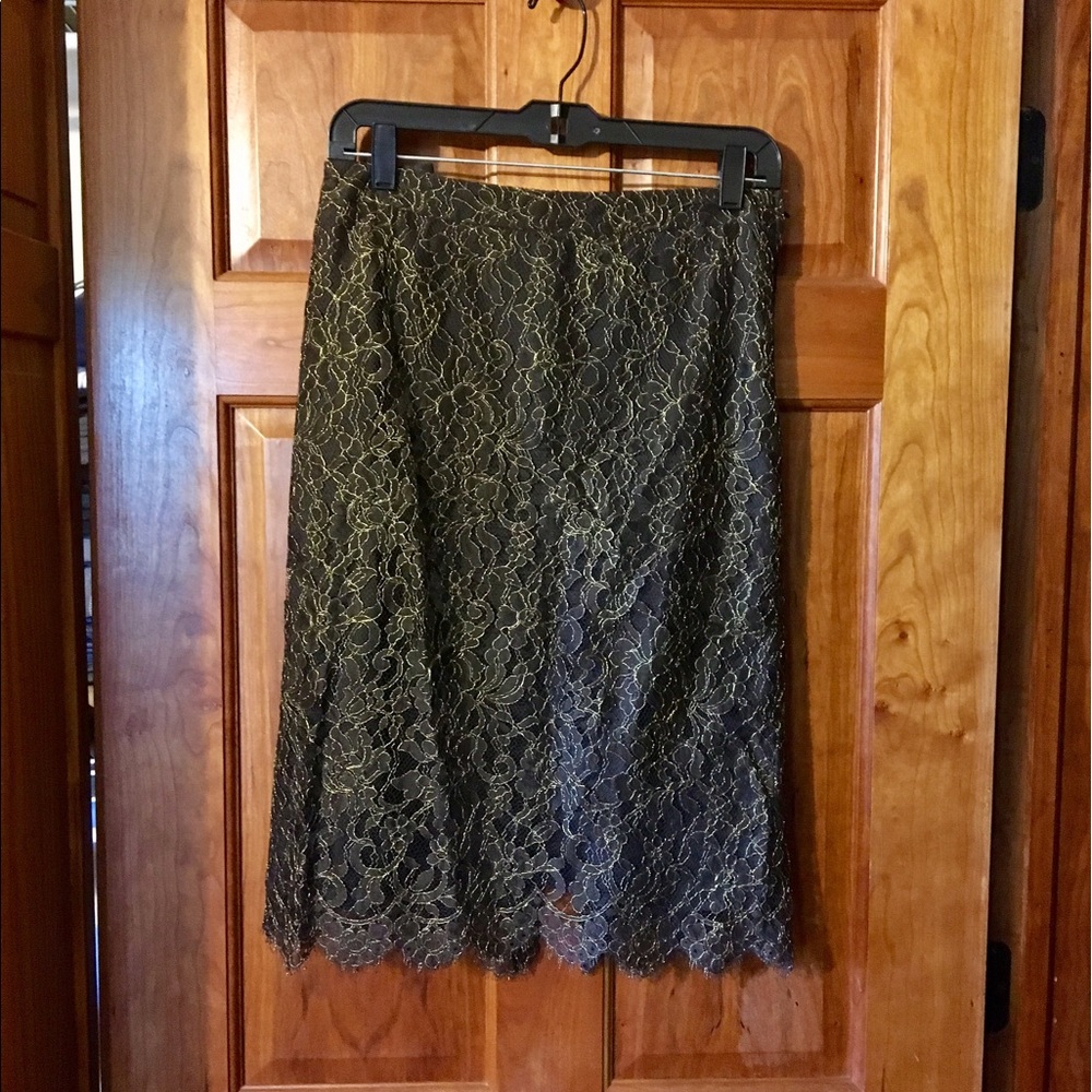 Banana Republic Black and Gold Skirt