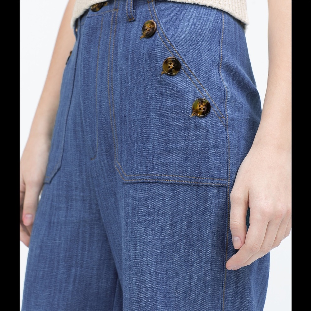 Zara high waisted wide leg jeans