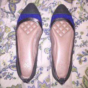 Blue and gray, dressy flats