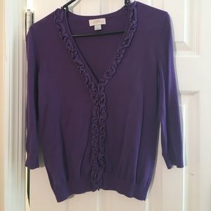 Loft Purple Cardigan