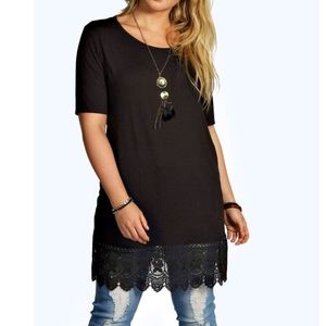 Plus Maria Crochet Detail Tee
