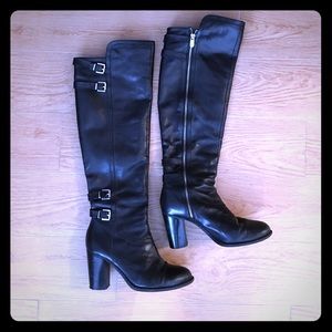 Adrienne Vittadini black knee-high boots