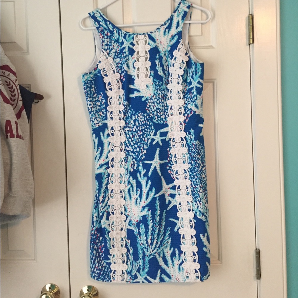Brewster Blue Good Reef Lilly Pulitzer shift dress