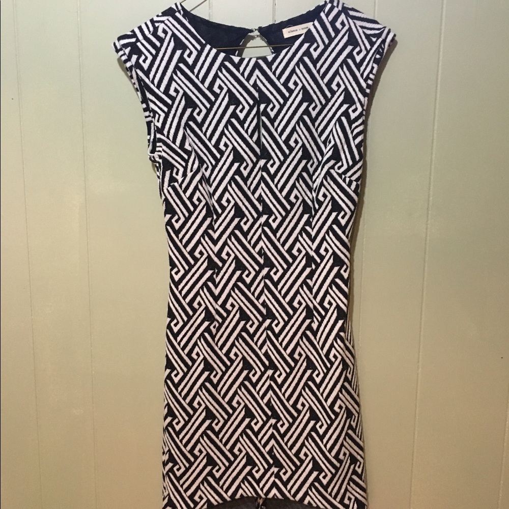 Black and white knot dress