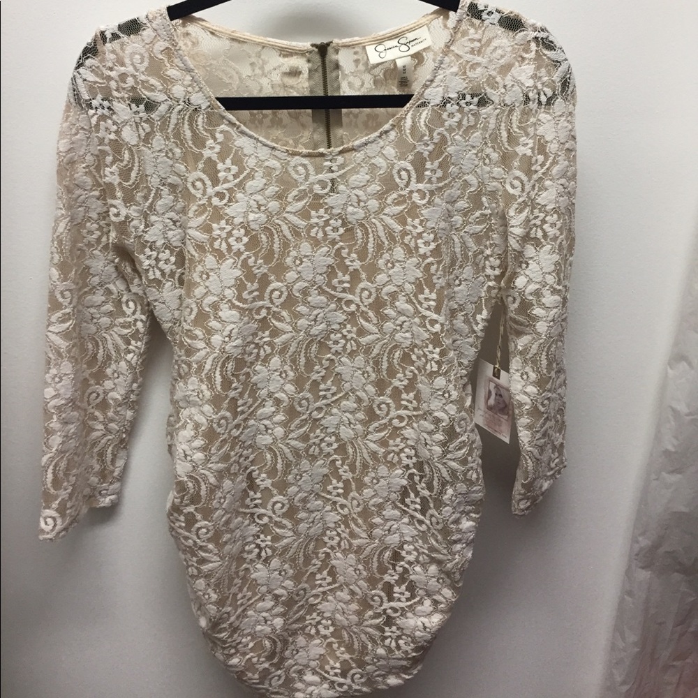 Lace maternity top