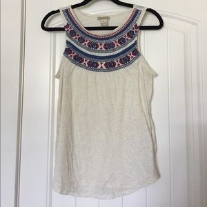 Lucky Brand Embroidered Bib Tank size Medium