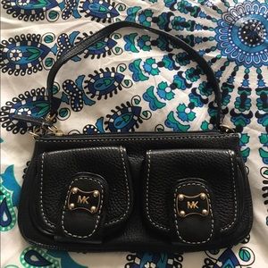 Michaels Kors black leather wristlet