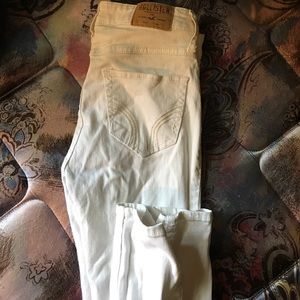 super skinny hollister white jeans size 0R