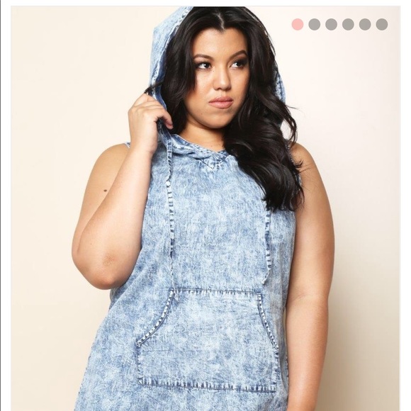 Dresses & Skirts - Denim cotton hooded dress