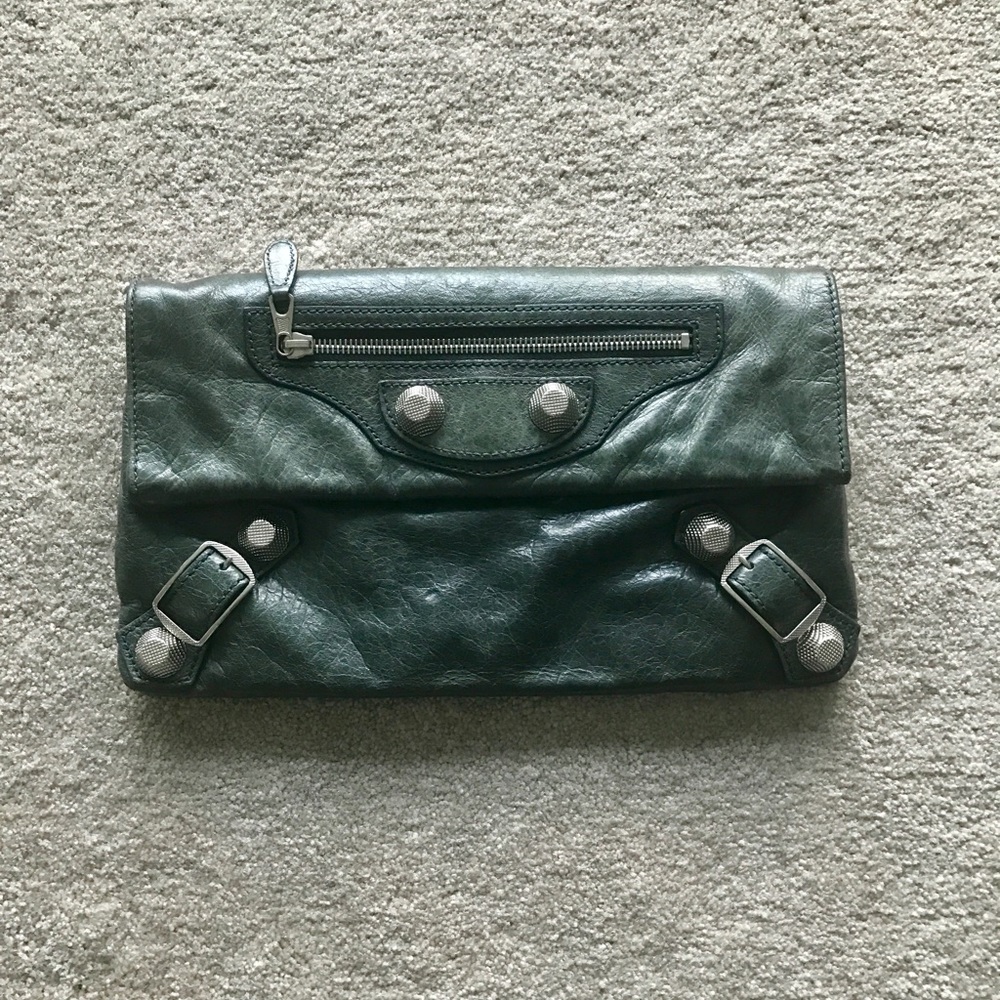 BALENCIAGA Classic leather clutch