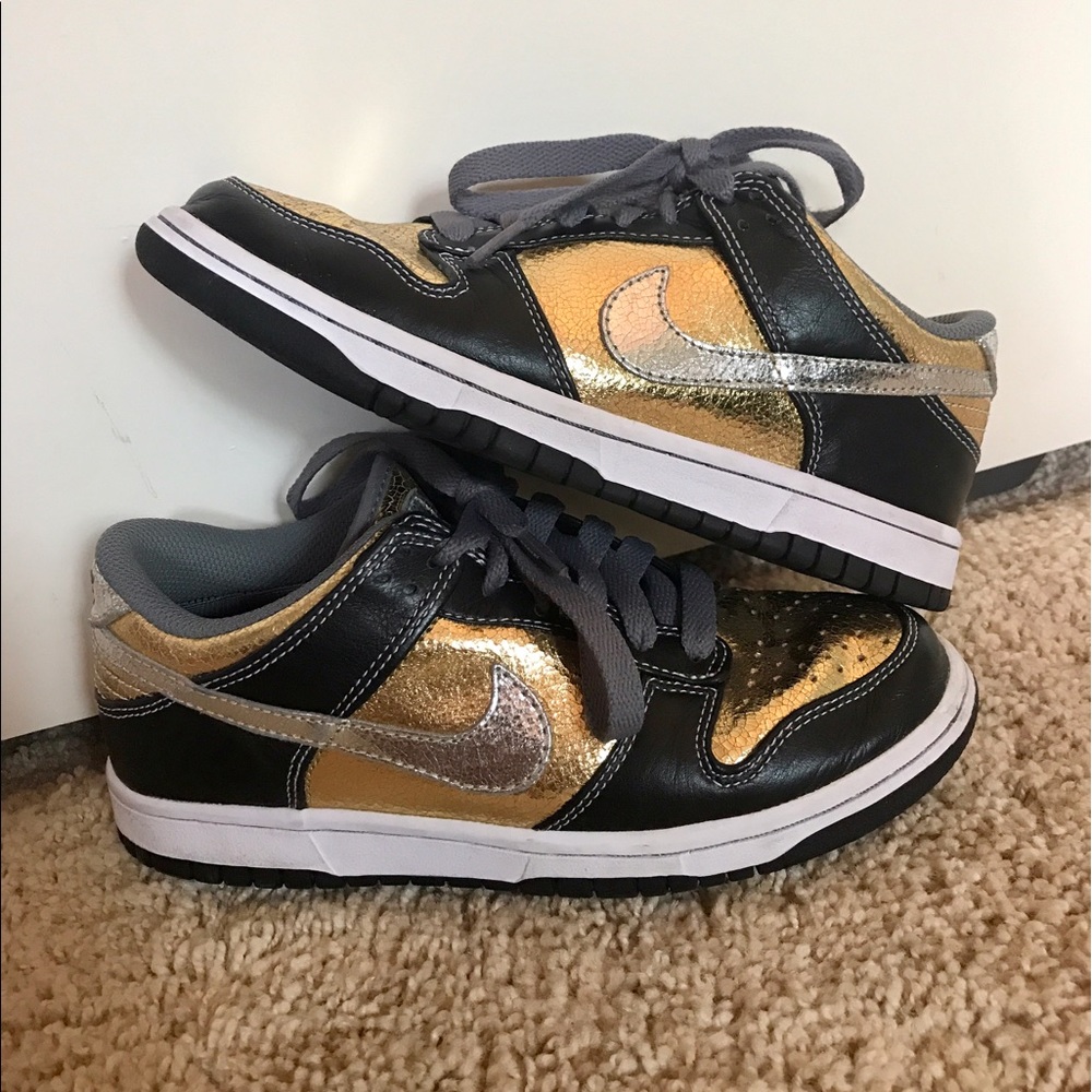 Black and gold Nike iD Air Force 1's