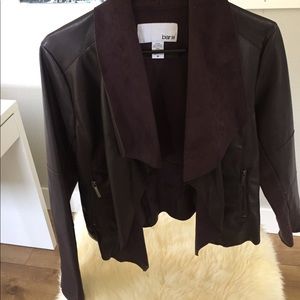 Beautiful Deep Plum Leather Jacket