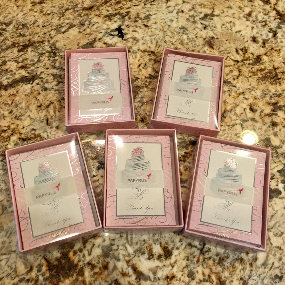 Brand New Unopened PAPYRUS Wedding Thank You cards