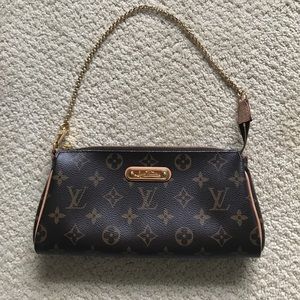 Authentic Louis Vuitton Eva monogram clutch