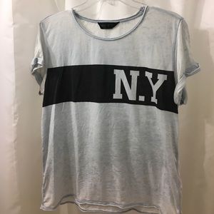 Topshop petite size 6 blue t shirt