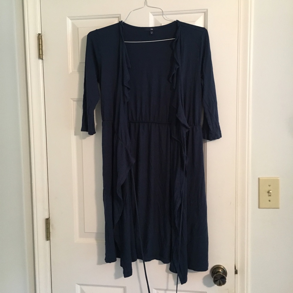Gap blue wrap dress