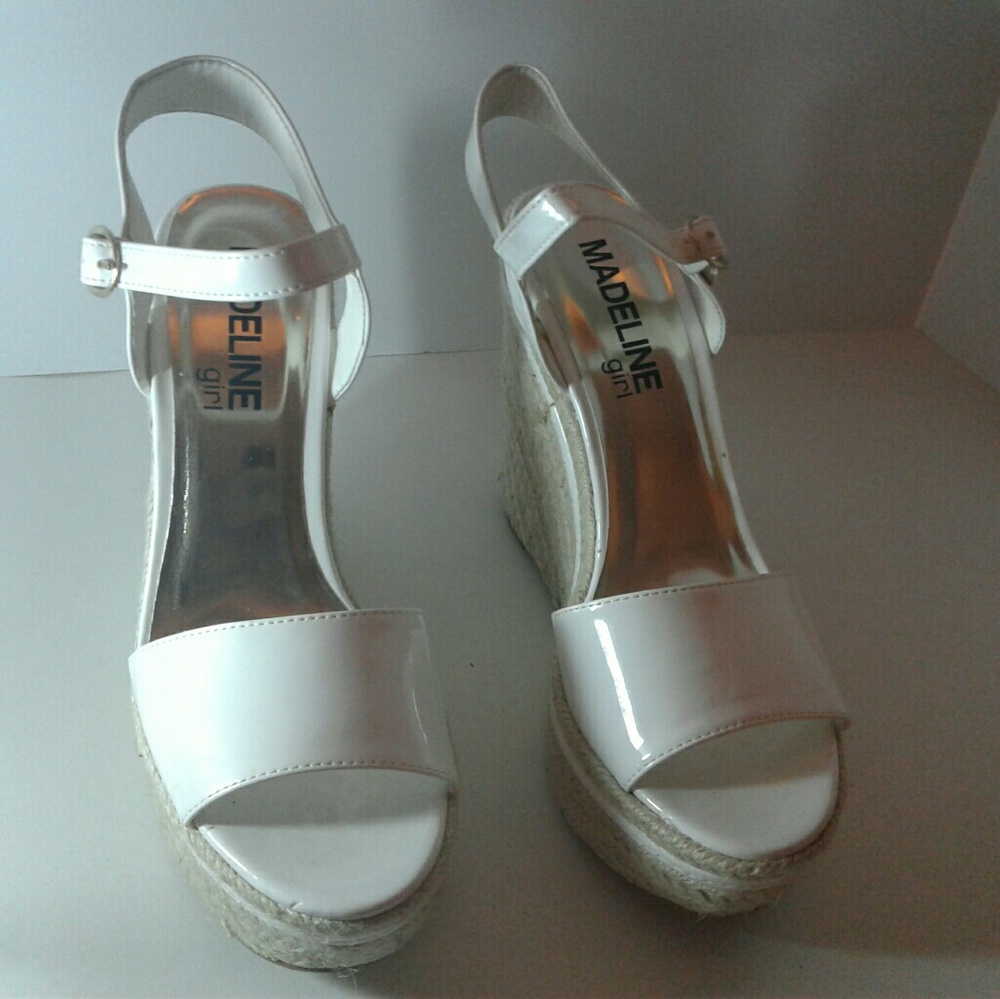 White wedge sandal