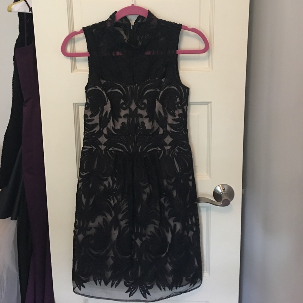 Elegant Lace Overlay Dress ANTHROPOLOGY